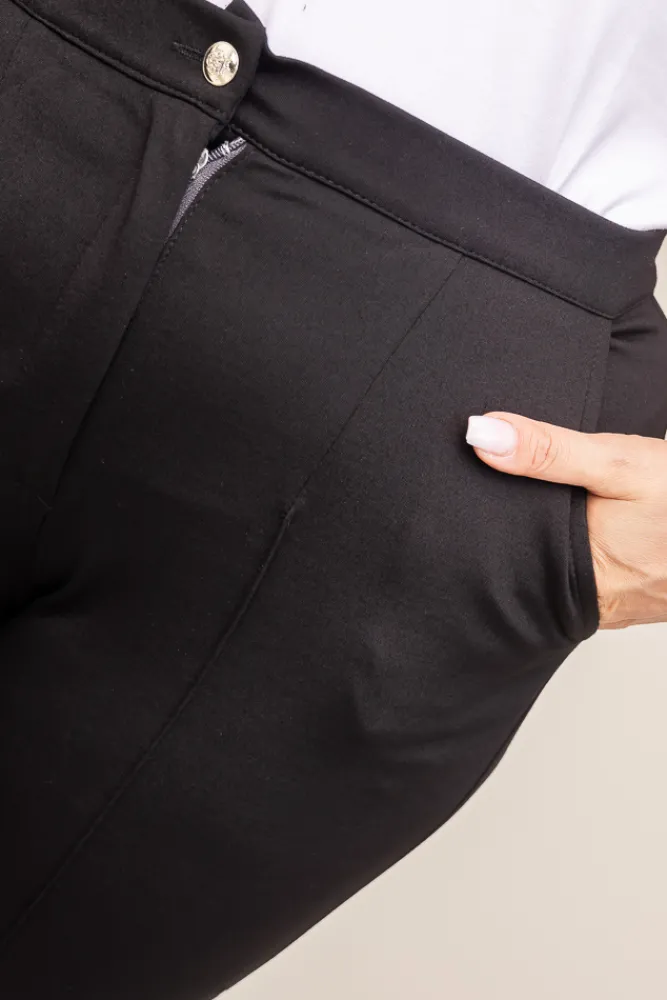 Damskie Polski Czarne Spodnie PUNTURI