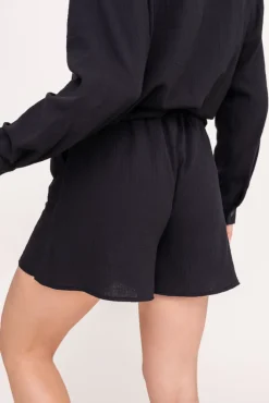 Damskie Polski Czarne Szorty KALEMI