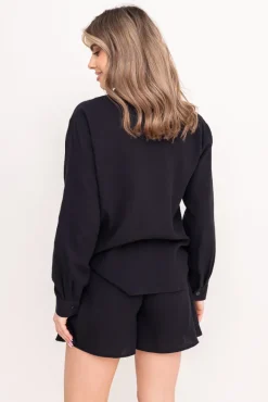 Damskie Polski Czarne Szorty KALEMI