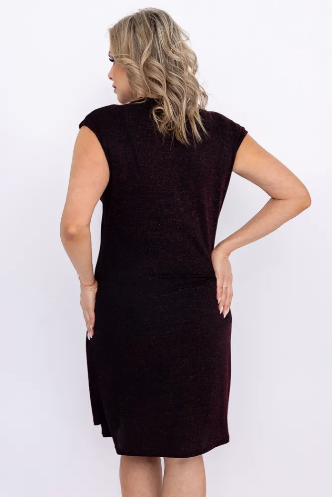 Polski Czarno-czerwona Sukienka błyszcząca VENGA