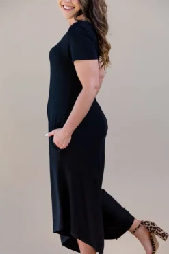 Damskie Włoski Czarny kombinezon ARABIS