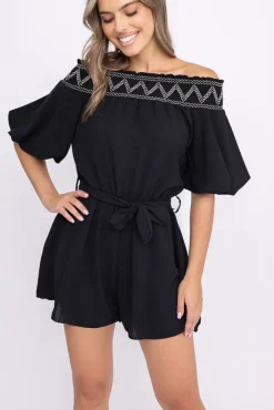 Damskie Włoski Czarny Kombinezon DELMEZI