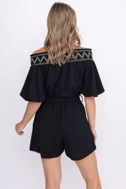 Damskie Włoski Czarny Kombinezon DELMEZI