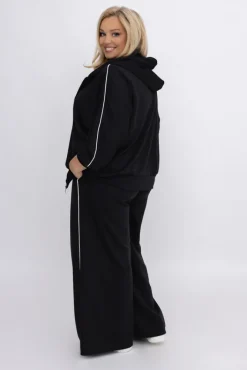 Damskie Włoski Czarny Komplet dresowy WERAGIO