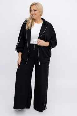 Damskie Włoski Czarny Komplet dresowy WERAGIO