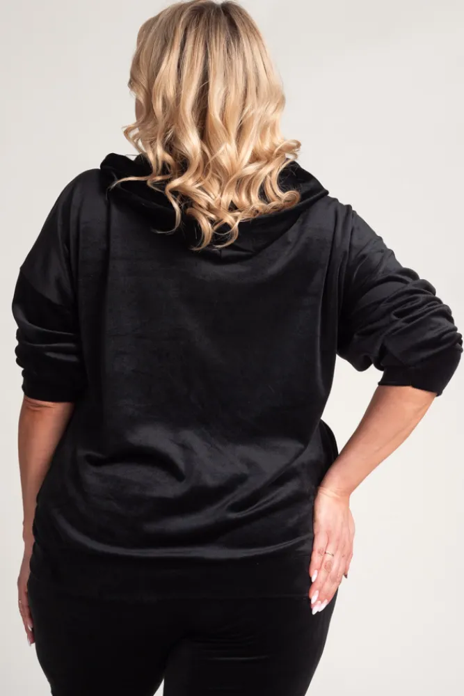 Damskie Włoski Komplet Dresowy welurowy KARMENIO