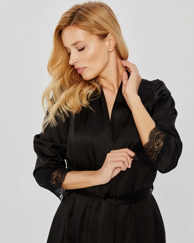 Polski Szlafrok satynowy SELINA