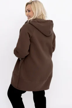 Damskie Włoski Czekoladowa Bluza dresowa FERINA