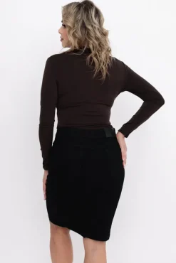 Damskie Włoski Czekoladowa Bluzka HEXALIO