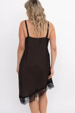 Włoski Czekoladowa Halka satynowa NURISEL