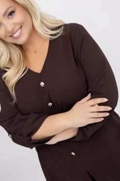 Damskie Polski Czekoladowa Koszula SAVIA