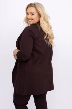 Damskie Polski Czekoladowa Marynarka CINTA