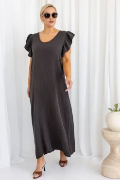 Włoski Czekoladowa Sukienka SINZI