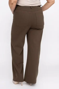 Damskie Włoski Czekoladowe Spodnie BENERDI
