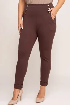 Damskie Włoski Czekoladowe Spodnie CIRIA