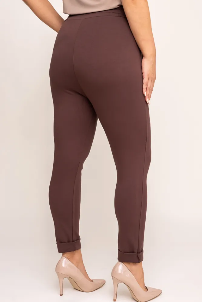 Damskie Włoski Czekoladowe Spodnie CIRIA