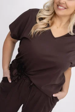 Damskie Włoski Czekoladowy Komplet VIRIO