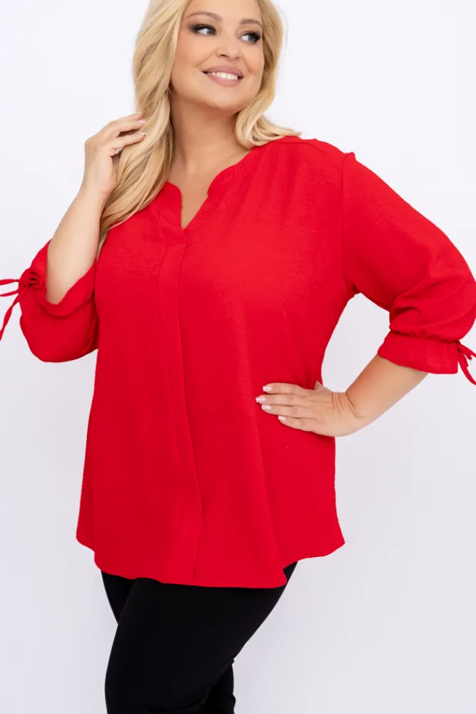 Damskie Polski Czerwona Bluzka CRYNO