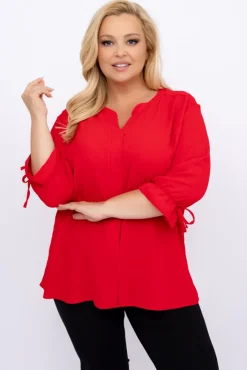 Damskie Polski Czerwona Bluzka CRYNO