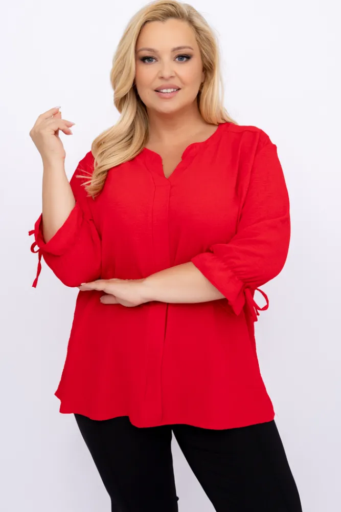 Damskie Polski Czerwona Bluzka CRYNO