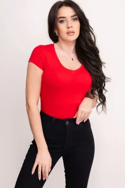 Damskie Polski Czerwona Bluzka GELDI