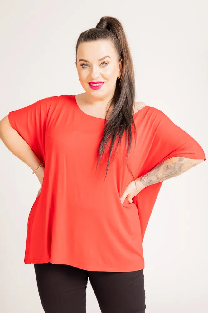 Damskie Polski Czerwona Bluzka MALPEZA