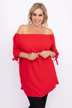 Damskie Polski Czerwona Bluzka RONI