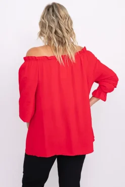 Damskie Włoski Czerwona Bluzka SEGAYO