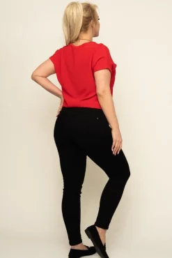 Damskie Włoski Czerwona Bluzka z wisiorkiem FAIRY