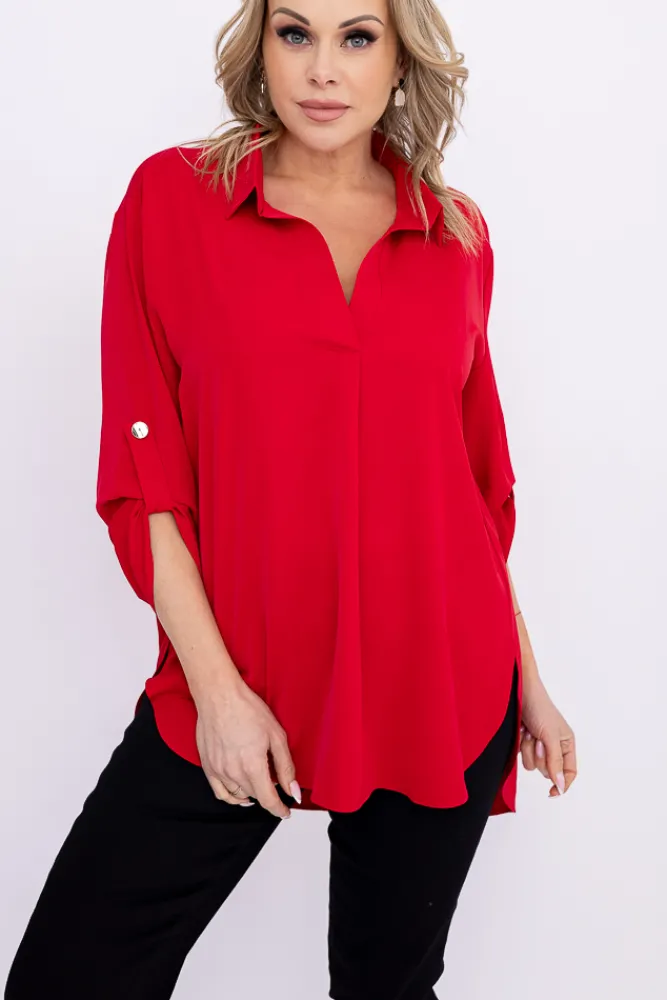 Damskie Polski Czerwona Koszula HANZI