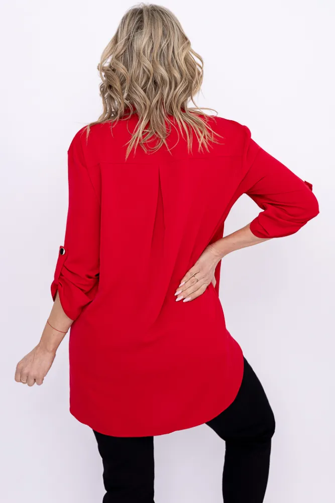 Damskie Polski Czerwona Koszula HANZI