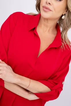 Damskie Polski Czerwona Koszula HANZI