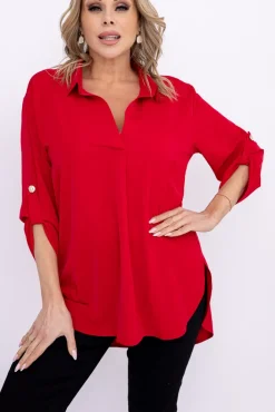 Damskie Polski Czerwona Koszula HANZI