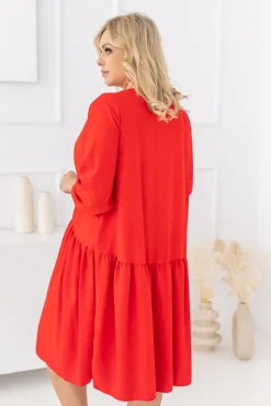 Polski Czerwona Sukienka AMANTE