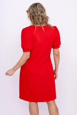 Włoski Czerwona Sukienka BERGIA