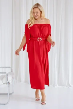 Polski Czerwona Sukienka DERTUZI