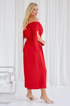 Polski Czerwona Sukienka DERTUZI