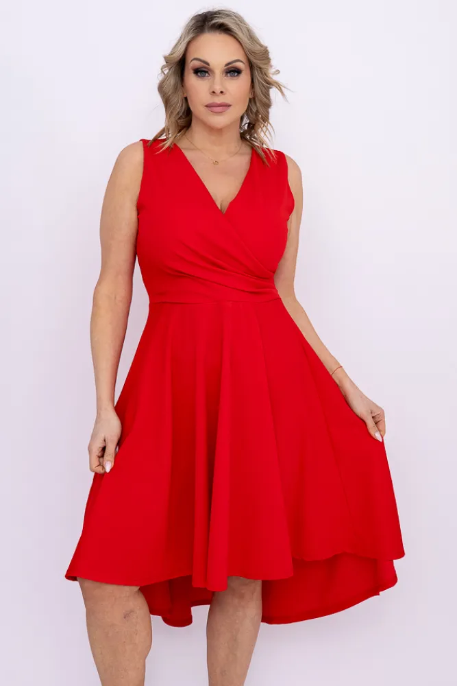 Włoski Czerwona Sukienka FORMINA