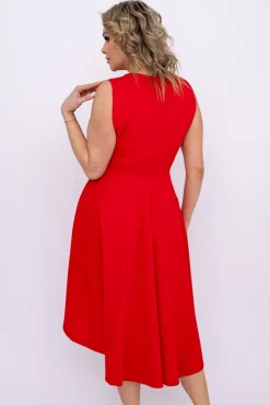 Włoski Czerwona Sukienka FORMINA
