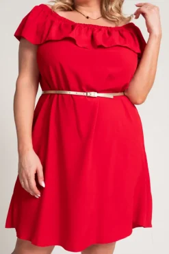 Polski Czerwona Sukienka FRILIA