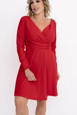 Włoski Czerwona Sukienka KIARA