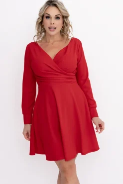 Włoski Czerwona Sukienka KIARA