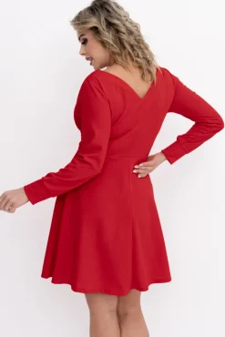 Włoski Czerwona Sukienka KIARA