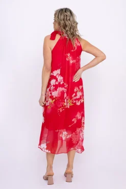 Włoski Czerwona Sukienka LOPEZA