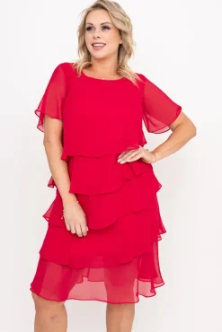 Polski Czerwona Sukienka ORINA