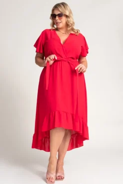 Polski Czerwona Sukienka RHODIO