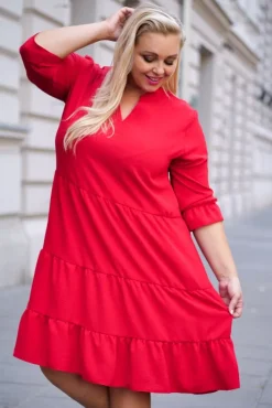 Polski Czerwona Sukienka TUTI