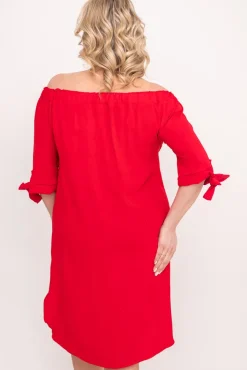 Polski Czerwona Sukienka VALENCIA