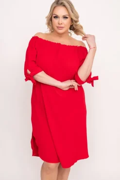 Polski Czerwona Sukienka VALENCIA