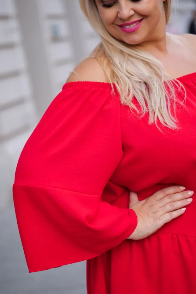 Damskie Polski Czerwona Tunika FISKARI